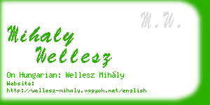 mihaly wellesz business card